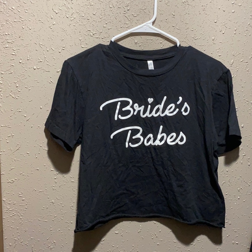 Brides Babes bridesmaid cropped tshirt